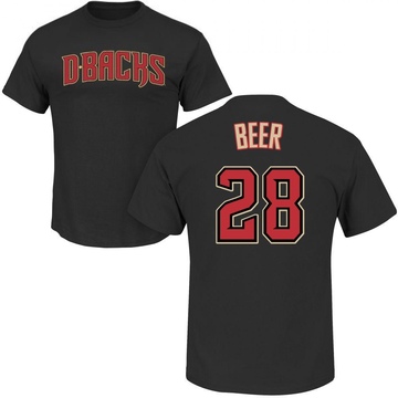 Men's Arizona Diamondbacks Seth Beer ＃28 Roster Name & Number T-Shirt - Black