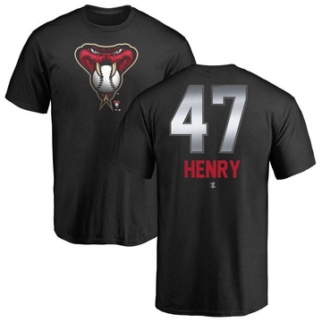 Men's Arizona Diamondbacks Tommy Henry ＃47 Midnight Mascot T-Shirt - Black