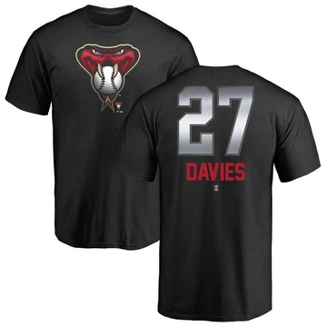 Men's Arizona Diamondbacks Zach Davies ＃27 Midnight Mascot T-Shirt - Black