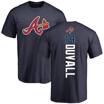 Men's Atlanta Braves Adam Duvall ＃14 Backer T-Shirt - Navy