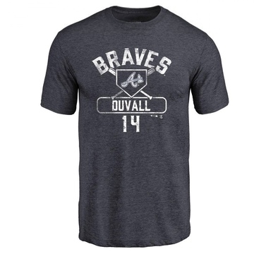 Men's Atlanta Braves Adam Duvall ＃14 Base Runner T-Shirt - Navy