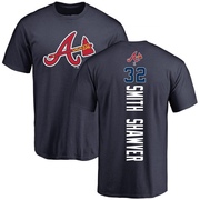 Men's Atlanta Braves AJ Smith-Shawver ＃32 Backer T-Shirt - Navy