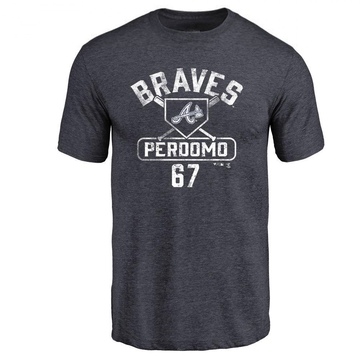 Men's Atlanta Braves Angel Perdomo ＃67 Base Runner T-Shirt - Navy