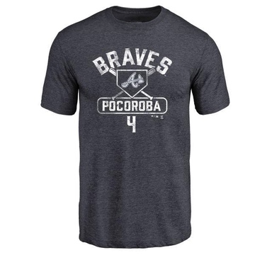 Men's Atlanta Braves Biff Pocoroba ＃4 Base Runner T-Shirt - Navy