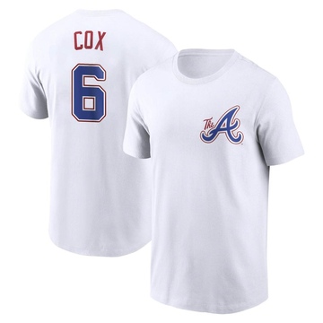 Men's Atlanta Braves Bobby Cox ＃6 2023 City Connect Name & Number T-Shirt - White