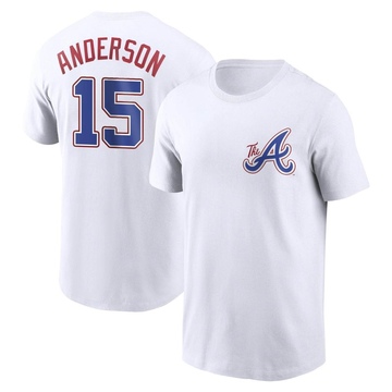 Men's Atlanta Braves Brian Anderson ＃15 2023 City Connect Name & Number T-Shirt - White