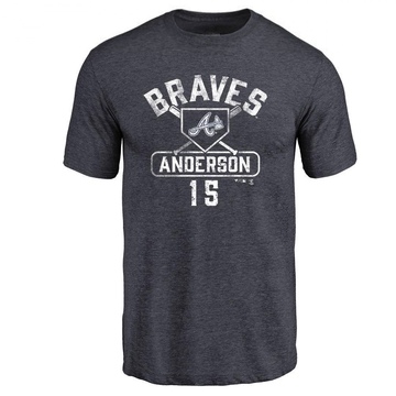 Men's Atlanta Braves Brian Anderson ＃15 Base Runner T-Shirt - Navy