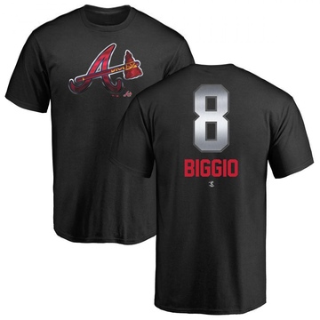 Men's Atlanta Braves Cavan Biggio ＃8 Midnight Mascot T-Shirt - Black