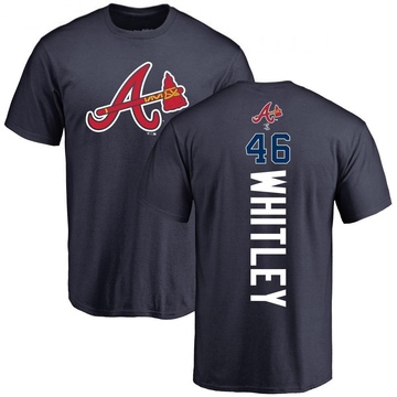 Men's Atlanta Braves Chase Whitley ＃46 Backer T-Shirt - Navy