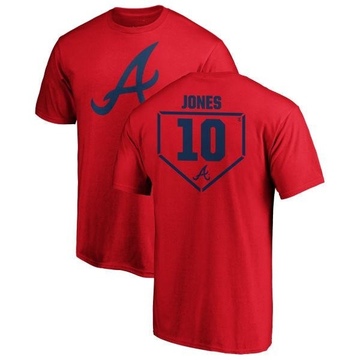 Men's Atlanta Braves Chipper Jones ＃10 RBI T-Shirt - Red