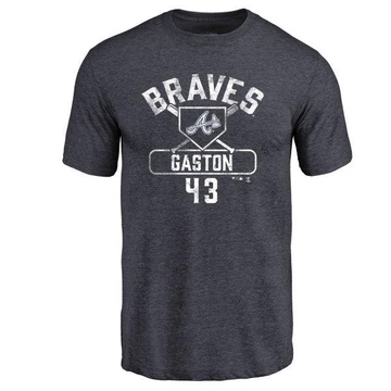 Men's Atlanta Braves Cito Gaston ＃43 Base Runner T-Shirt - Navy