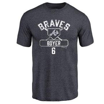 Men's Atlanta Braves Clete Boyer ＃6 Base Runner T-Shirt - Navy