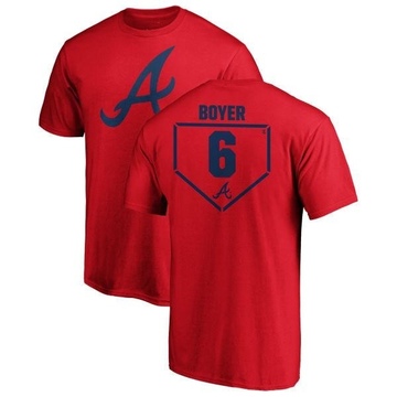 Men's Atlanta Braves Clete Boyer ＃6 RBI T-Shirt - Red