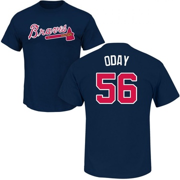 Men's Atlanta Braves Darren O'Day ＃56 Roster Name & Number T-Shirt - Navy