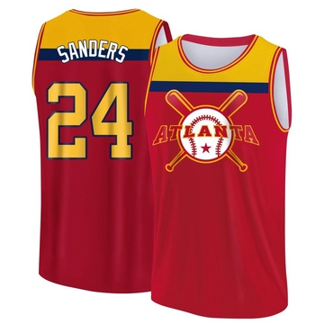 Men's Atlanta Braves Deion Sanders ＃24 Legend Baseball Tank Top - Red/Yellow