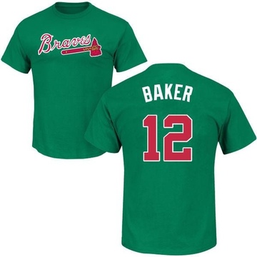 Men's Atlanta Braves Dusty Baker ＃12 St. Patrick's Day Roster Name & Number T-Shirt - Green