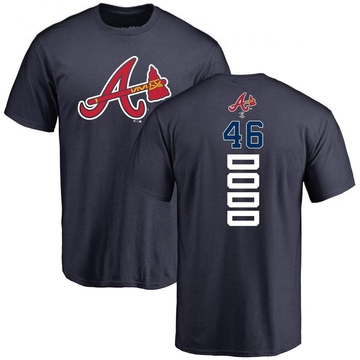 Men's Atlanta Braves Dylan Dodd ＃46 Backer T-Shirt - Navy