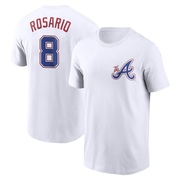 Men's Atlanta Braves Eddie Rosario ＃8 2023 City Connect Name & Number T-Shirt - White