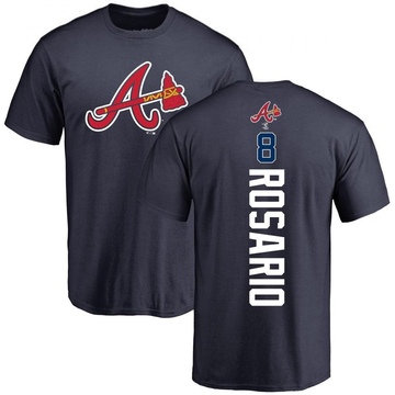 Men's Atlanta Braves Eddie Rosario ＃8 Backer T-Shirt - Navy