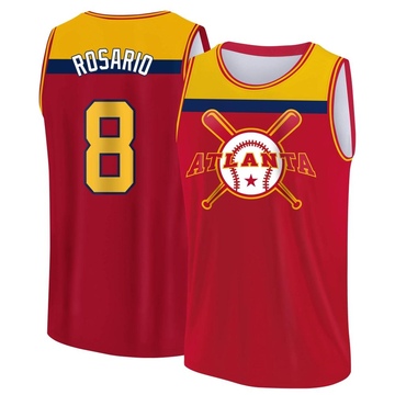 Men's Atlanta Braves Eddie Rosario ＃8 Legend Baseball Tank Top - Red/Yellow