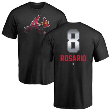 Men's Atlanta Braves Eddie Rosario ＃8 Midnight Mascot T-Shirt - Black