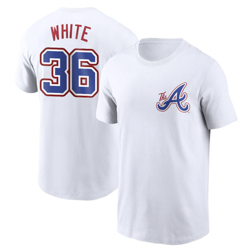 Men's Atlanta Braves Eli White ＃36 Eli 2023 City Connect Name & Number T-Shirt - White