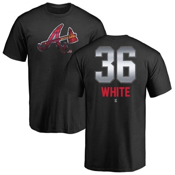 Men's Atlanta Braves Eli White ＃36 Midnight Mascot T-Shirt - Black