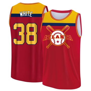 Men's Atlanta Braves Eli White ＃38 Legend Baseball Tank Top - Red/Yellow