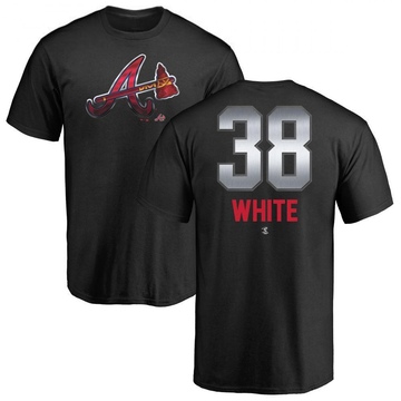 Men's Atlanta Braves Eli White ＃38 Midnight Mascot T-Shirt - Black