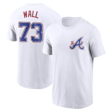 Men's Atlanta Braves Forrest Wall ＃73 2023 City Connect Name & Number T-Shirt - White