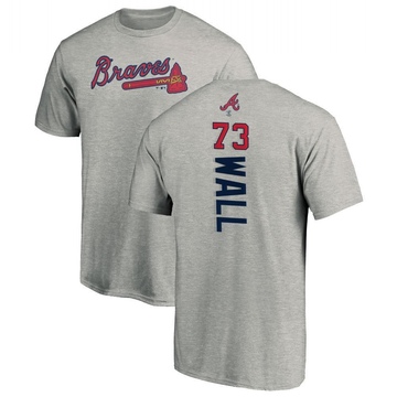 Men's Atlanta Braves Forrest Wall ＃73 Backer T-Shirt Ash