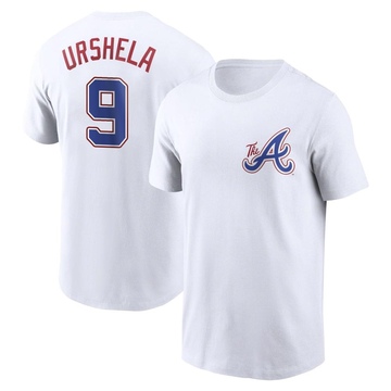 Men's Atlanta Braves Gio Urshela ＃9 2023 City Connect Name & Number T-Shirt - White