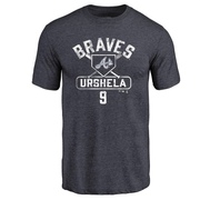 Men's Atlanta Braves Gio Urshela ＃9 Base Runner T-Shirt - Navy