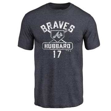 Men's Atlanta Braves Glenn Hubbard ＃17 Base Runner T-Shirt - Navy