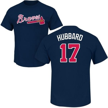 Men's Atlanta Braves Glenn Hubbard ＃17 Roster Name & Number T-Shirt - Navy