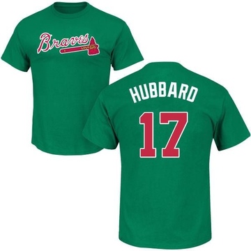 Men's Atlanta Braves Glenn Hubbard ＃17 St. Patrick's Day Roster Name & Number T-Shirt - Green