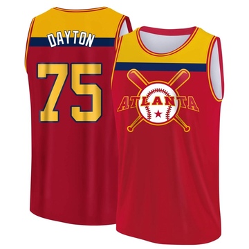 Men's Atlanta Braves Grant Dayton ＃75 Legend Baseball Tank Top - Red/Yellow