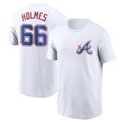 Men's Atlanta Braves Grant Holmes ＃66 2023 City Connect Name & Number T-Shirt - White