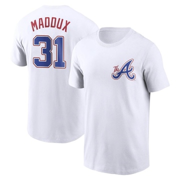 Men's Atlanta Braves Greg Maddux ＃31 2023 City Connect Name & Number T-Shirt - White