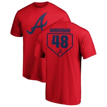 Men's Atlanta Braves Ian Anderson ＃48 RBI T-Shirt - Red
