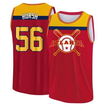 Men's Atlanta Braves Jason Hursh ＃56 Legend Baseball Tank Top - Red/Yellow