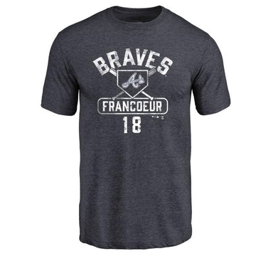 Men's Atlanta Braves Jeff Francoeur ＃18 Base Runner T-Shirt - Navy