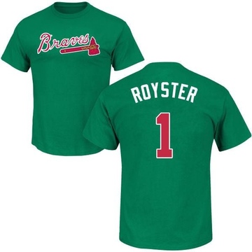 Men's Atlanta Braves Jerry Royster ＃1 St. Patrick's Day Roster Name & Number T-Shirt - Green