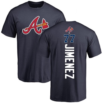 Men's Atlanta Braves Joe Jimenez ＃77 Backer T-Shirt - Navy