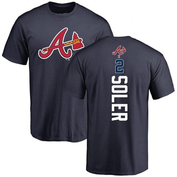 Men's Atlanta Braves Jorge Soler ＃2 Backer T-Shirt - Navy