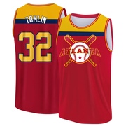 Men's Atlanta Braves Josh Tomlin ＃32 Legend Baseball Tank Top - Red/Yellow