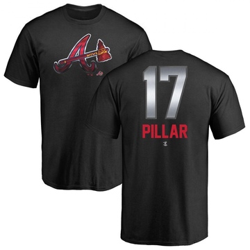 Men's Atlanta Braves Kevin Pillar ＃17 Midnight Mascot T-Shirt - Black