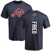 Men's Atlanta Braves Max Fried ＃54 Backer T-Shirt - Navy