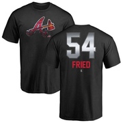 Men's Atlanta Braves Max Fried ＃54 Midnight Mascot T-Shirt - Black