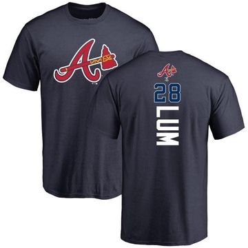 Men's Atlanta Braves Mike Lum ＃28 Backer T-Shirt - Navy